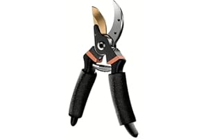 AWLVE Hermhoffer GardenSlicer Pro | Hochleistungs-Gartenschere Gartenschere Feinschnitt für die Dartenarbeit, Heckenschere Hand gelenkschonend Perfekt Bei Arthritis (Schwarz-1Stück)