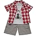 Baby Boys 3 Piece Cotton Shorts - Shirt Set, Tourist Dog - 24 Months