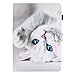 Produktbild Kindle Paperwhite Lederhülle, Asnlove Ledertasche Flip Kunstleder Ständer Schutz Hülle Tablet Smart Cover mit Auto Sleep/Wake up für Alle Kindle Paperwhite (2016/2015 / 2013 6 Zoll - Weiße Katze