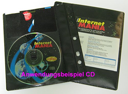 250 Stück Kronenberg24 CD DVD Blu Ray Hüllen XXL Ordner Sleeves 3in1 mit doppelseitigen Taschen für Cover, Booklets Einleger und 2 Disks - 6