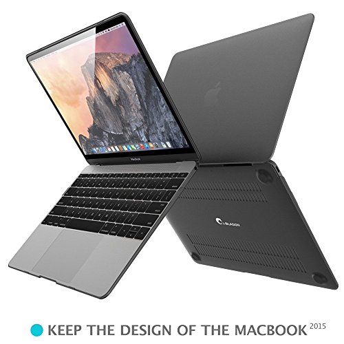 Das Case für neues Apple Macbook 12″ Zoll Retina Display Laptop Computer. Transpatente harte Schutzhülle / Hülle [Gold, Transparent, Schwarz] (Schwarz) - 3