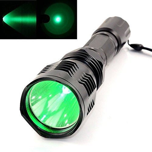 Sunmoch LED Jagd Taschenlampe GRÜN-LICHT Jagdlampe Ultra-Langstrecken grün Licht Jagd Taschenlampe für Wandern, Camping, Selbstverteidigung, Suche, Jagd, tägliche Beförderung, Nachtfahrt, Höhlenforschung, Nachtfischen, Patrouillen.