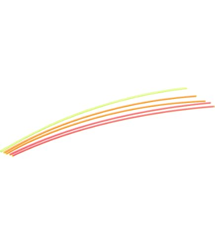 Lot De 6 Tiges Fibre Optique Fluorescentes 2.5mm X 15cm – Rouge, Vert, Orange – Idéal Pour Vues D'Arc, Tir, DIY, Pêche