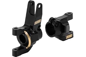 INJORA Svart beläggning C-nav i mässing för 1/10 RC Crawler SCX10 III AR45 rak axel uppgradering