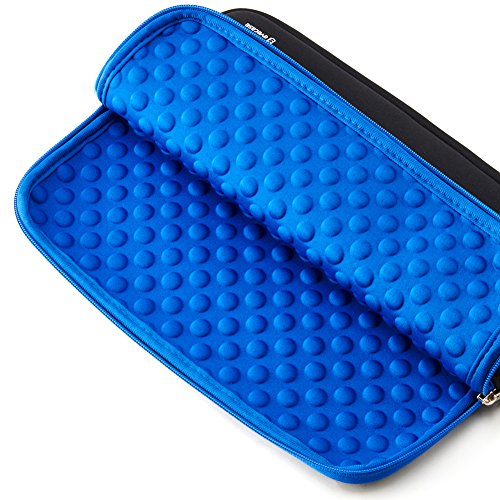 Evecase 13,3 Zoll Schutzhülle, Ultra-dünn, gepolstert, kompakt, Neopren Hülle mit Accessoirefach für Ultrabooks / Tablets / Laptop / Notebook / Chromebook – schwarz / blau - 3