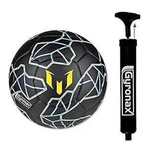 Gyronax Messi PVC Football with Football Pump, Size 5 No, Multicolour