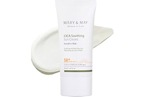 [Mary&May] CICA kojący krem przeciwsłoneczny SPF50+ PA ++++ 1,69 Fl Oz / 50 ml | Absorpcja światła, nieprzylepny SPF, nawilżanie, bez białego odlewu, Cica twarzy, codzienna pielęgnacja | bez