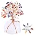 Produktbild CrystalTears Edelstein Baum des Lebens Dekoration Wire Wrap Trommelsteine Lebensbaum +Energie Generator Reiki Stein Set (7 Chakra Set)