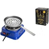 Yeni Model Mini Kare Elektrikli Ocak Ve 1 Kg Gold K&ouml;m&uuml;r Mavi maliNM-24