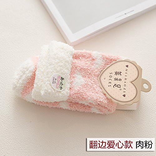 The Coral fleece socks warm autumn and winter days plus velvet sleep socks adult floor socks thick socks, towels, autumn and winter, all code, the edge of the meat Powder of Love