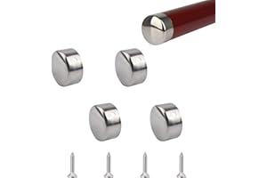 UFURMATE Lot de 4 embouts ronds en acier inoxydable de 45 mm pour marches d'escalier