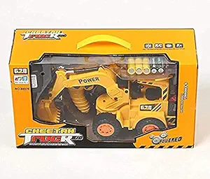 Adlon Wireless Remote Control LED Flash Light Toy Truck, Construction Vehicles Remote Control Toys Set