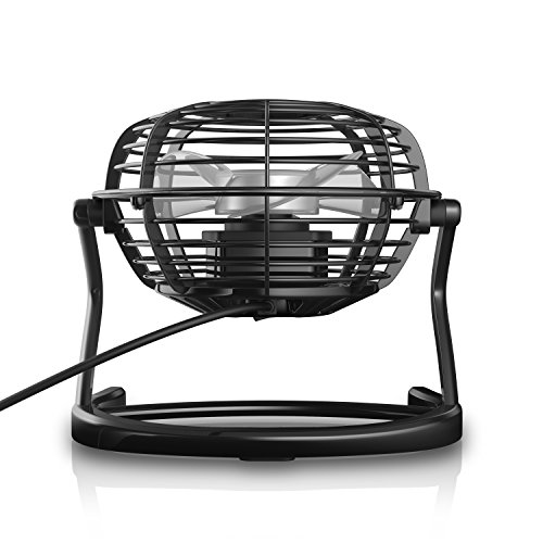 CSL – USB Ventilator | Tischventilator / Fan / Lüfter | optimal für den Schreibtisch inkl. An/Aus-Schalter | PC / MAC / Notebook | in schwarz - 3