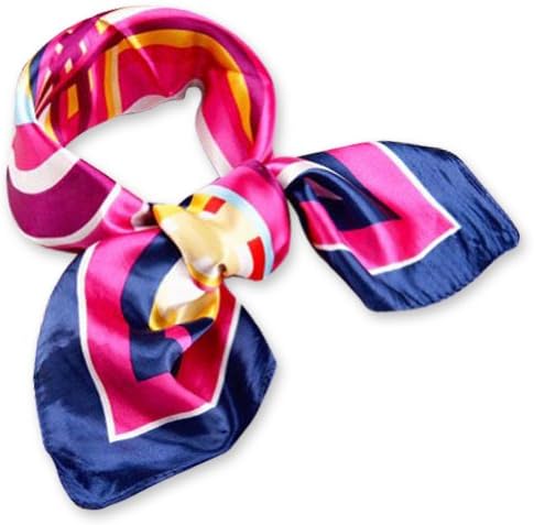 Elegant Stripe Pattern Satin Small Square Neck Scarf 50*50cm Hairband Handbag Handle Wrap Bandana