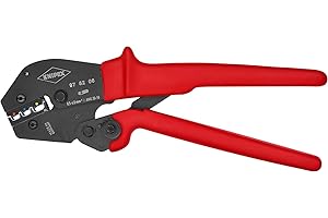 Knipex Alicate para crimpar terminales también para trabajar a dos manos bruñido, con fundas de plástico antideslizantes 250 mm 97 52 06