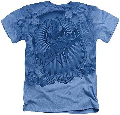 Dokken Back Attack Crest Mens Heather Shirt Light Blue MD