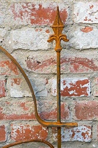 Beetzaun Metall Steckzaun Rost B: 70cm H: 130cm verlängerbar Metallzaun Zaun - 4