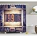 Produktbild 90 s Dekorationen Sammlung, das Wort 1990 s in Vintage Holz- Buchdruck Typ Rustikal gebeizt Schreibmaschine Bild geschrieben, Polyestergewebe Badezimmer Duschvorhang mit Haken, Holz Braun 60" x 72"