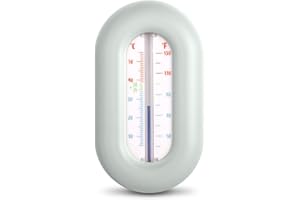 Suavinex, Thermomètre de Bain pour Bébé, Sans Mercure, Sans Piles, Précis, Résistant, Rapide et avec Échelle de Couleur, Degrés ºC et ºF, Flotte dans l'Eau, +0M, Design Birdies Vert