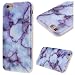 Produktbild GrandEver TPU Silikon Handyhülle für iPhone 6 Plus iPhone 6S Plus Blau Riss Stein Marble Malerei Schlank TPU Bumper HandyTasche Flexible Schutzhülle Zurück Marmor Linien Soft Back Cover Hülse Telefonkasten Protective Gummi Dünn Abdeckung für iPhone 6 Plus/6S Plus(5.5")