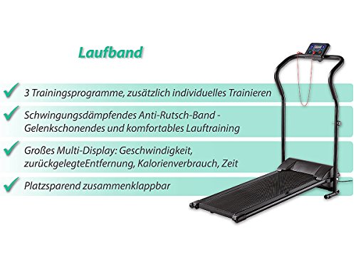 newgen medicals Laufband LF-203.mini mit 3 Sport-Programmen, zusammenklappbar - 8