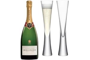 DRINXCOM Bollinger Special Cuvee Champagne with LSA Flutes 75cl 12% abv