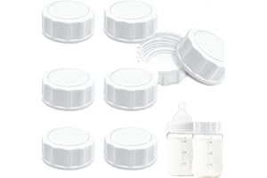 YUEJIESELECTED Lot de 6 bouchons de bouteille de voyage, pour biberon, accessoires de rechange pour biberon Phillips Avent, en verre, blancs
