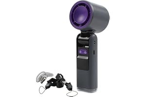 Entgoinggo Fan Handheld Turbo Fan for MINI High Speed USB Ice Cool Fans With Digital Display Portable For Outdoor Camping Travel Picnic Home(Is black)