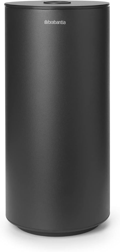 Brabantia - Mindset Tuvalet Kağıdı Dispenseri - 2 Yedek Rulo İçin Oda - Tüm Normal Rulo Boyutlarına Uyar - Akıllı Kaldırma Sistemi - Korozyona Dayanıklı - Banyo Aksesuarı - Sonsuz Gri - 30 x 15,1 x