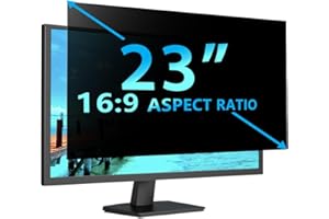 STARY 23 Inch 16:9 Computer Privacy Screen Filter for Widescreen Monitor and Laptop - Anti-Glare - Anti-Scratch Protector Film - Data Confidentiality Shield [1 Pack]