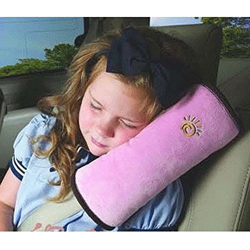 Soft Baby Children Safety Strap Car Seat Belts Pillow Travel Pillow - Yihya Shoulder Protection Kids Neck Head Rest Pillows - Pink