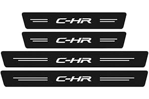 KBUYS Pegatinas Luminosas para Umbral de Puerta, Pegatinas Protectoras para Parachoques de Maletero, compatibles con Toyota CHR C-HR 2016-2022 (Color: 4pcs Door Sill)