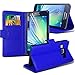 Sell-Ideas® Samsung Galaxy A3 Wallet Pouch Wallet Phone Case Book Case Protective Cover, With Free Screen Cover and Stylus Pen - Premium Quality PU Leather (Blue)