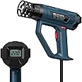 Serplex® 2500W Heat Gun with LCD Display, 50-600°C Variable Temperature Control 1.5S Fast Heating Hot Air Gun, Two Speed Adjustable Wind Speed, Hot Gun Machine for DIY Shrink PVC Tubing/Wrapping/Craft
