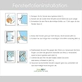 Fancy-fix Fensterfolie Dekorfolie Sichtschutzfolie Statische Folie Selbsthaftend (ohne Kleber) Milchglasfolie 90x200cm - 7