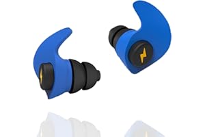 CHLFFUA Ohrstöpsel zum Schlafen Noise Cancelling Gehörschutz, Spiral-Design, Wiederverwendbarer und Waschbare，Weicher Silikon Ohrstöpsel für Konzert, Flugzeug, Schwimmen, Festival Schwarz-Blau Earplugs