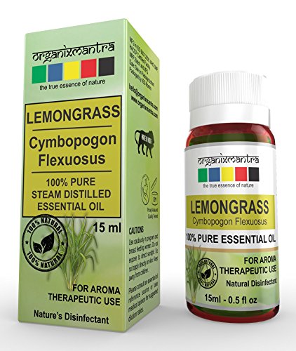 Organix Mantra LemonGrass Essential Oil, 100% Steam Distilled Natural, Pure and Organic (15ML) RS.199 (71.00% Off) - Amazon