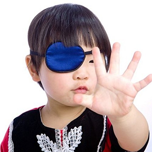 Kinder / Erwachsener Augenklappe Augenklappen Augenmaske aus Seide – Schwarz Kinder - 7