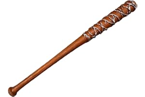 JOKESHOP Baseball Bat with Barbed Wire Negan PU Foam Realistic Movie Prop Walking Lucille Halloween Fancy Dress