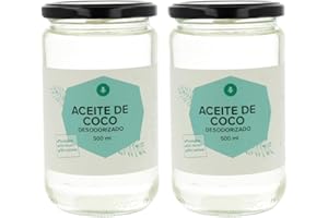 PLANETA HUERTO BONSÁI PLANETA HUERTO | Pack 2x Aceite de Coco Desodorizado Ecológico 500 ml – Aceite de Coco Sin sabor ni olor, ideal para cocinar saludable y cuidado de la piel y cabello