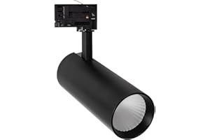 LEDKIA LIGHTING Spot LED sur Rail Triphasé 30W Bertha Noir 4000K Blanc neutre