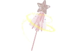 ALLY-MAGIC Fairy Wand, Glitter Star Wand Princess Wands Angel Fairy Wands Sticks for Christmas Costume Prop Birthday Wedding Party Supply Cosplay Accessories Y4-XNB (Pale Pink)