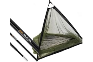 A&N Épuisette de pêche à la carpe avec tête d'épuisette de 100,6 cm et manche de 2 m de long