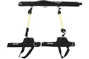 ‎GORILLA SPORTS GORILLA SPORTS® Vertikaler Sprungtrainer - Set 7-TLG, Elastische, Verstellbarer Gürtel, 78 cm - Vertical Jump Trainer, Bounce, Widerstandsbänder, Basketball, Beinkrafttraining, Sprungtraining