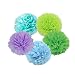 Produktbild Freedom-vp Papier Pompom 10er 20cm/25cm Mixed DIY Papier Blumen PomPoms Zum Aufhängen Seidenpapier schöne Dekor für Geburtstag Hochzeitsfest Basteln Babyshower Dekoration Feier Party Baby-Duschen Brautduschen Wohnungdeko (Farbe-3)