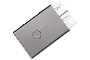 KINGFOM Porta biglietti da visita in Acciaio Inox (Grigio-1886)