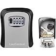 LauCentral Key Safe Wall Mounted, 4 Digit Combination Key Safe Lock Box outdoor, Weatherproof, for Share and Secure Keys, for Homestay Garage Office Industries