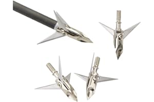 ZSHJGJR 6pcs Tiro con Arco Puntas de Flecha Caza de 100 Grano Flechas Broadheads Cuchillas Tiro con Arco Flechas Cabezas para Ballesta y Arco Compuesto