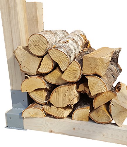 4er Set Holz Stapelhilfe Kamin Brennholz Kaminholz Holzstapelhalter Kaminholzhalter Kaminholzregal - 4