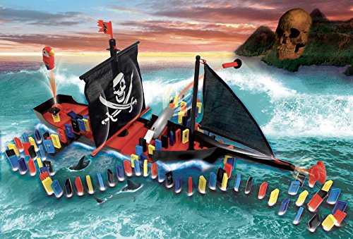Imagen 3 de Goliath 80891.004 Domino Express Pirate Sea Battle - Juego de efecto dominó, diseño de barco pirata